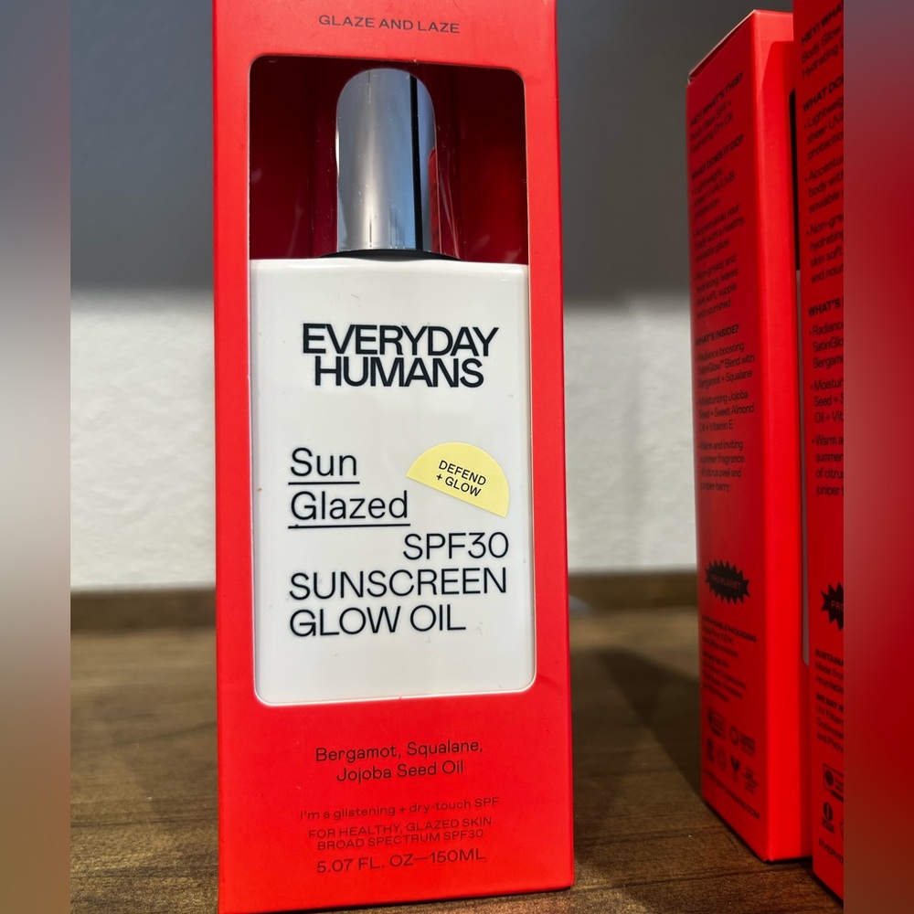 NEW Everyday Humans Sun Glazed SPF30 Sunscreen Glow Oil